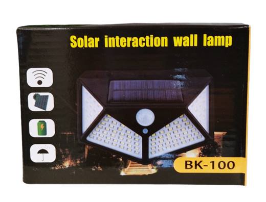Фенер соларен със сензор за движение и светлина №BK-100