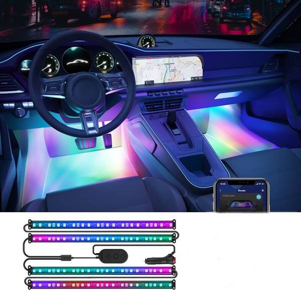 LED лента за автомобил 5 метра с дистанционно сменящи се цветове