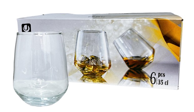 Чаша за уиски 350 ml Ф83.5/Н100 mm Uniglass King Stemless 6 броя в кутия №93012 /6 комплекта в кашон/