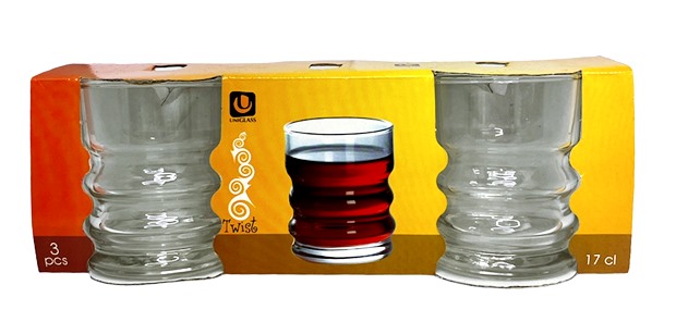 Чаша за водка 160 ml Ф65/Н80 mm Uniglass Twist 3 броя в опаковка №94805