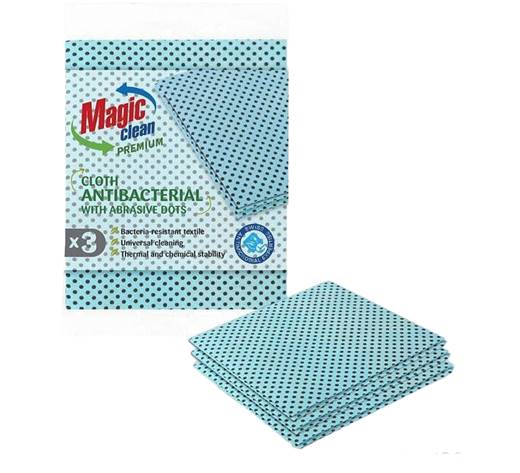Почистващи антибактериални кърпи със сребърни частици 3 броя в опаковка "CONVOY" Magic clean premium №HSTC102/15 опаковки в кашон/