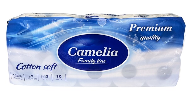 Тоалетна хартия Camelia Premium 10ка трипластова /9 пакета в чувал/