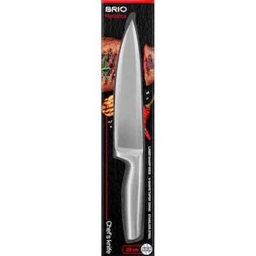 Нож BRIO Metallica на главния готвач 20см с иноксова дръжка в кутия №104357
