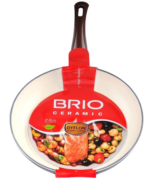 Тиган BRIO Ceramic  с керамично покритие Ф26см №102805 /6 броя в кашон/