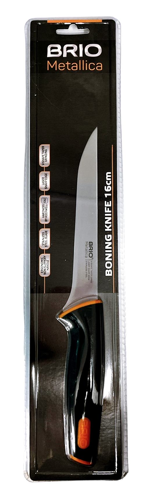 Нож BRIO Metallica за обезкостяване 16см/1,8мм с пвц дръжка №104329