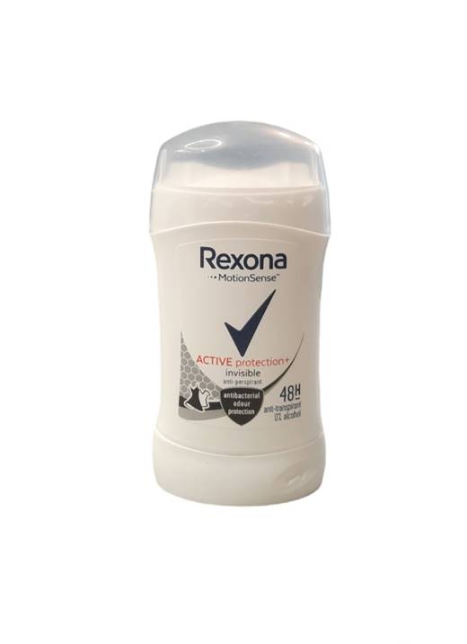 Дезодорант стик дамски Rexona protection invisible black and white 40 ml /6 броя в стек/