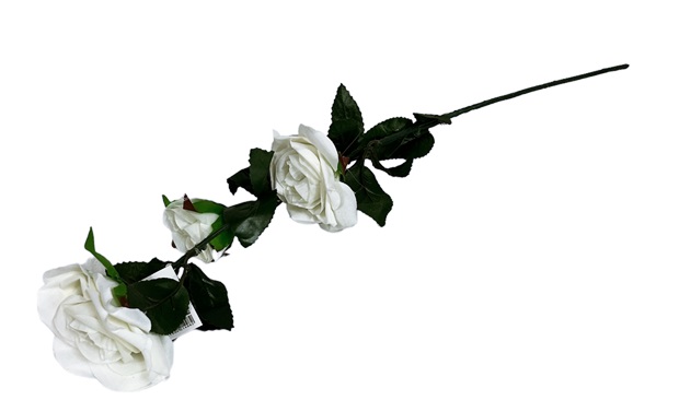 Роза 3ка бяла 70 см /10 броя в стек/