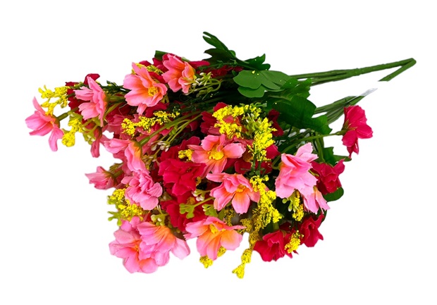 Букет цветя жълто с розово 32 см /2 броя в плик/