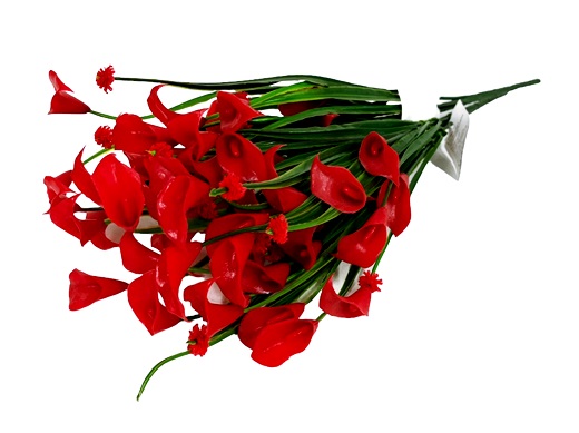 Букет цветя червен 34 см /2 броя в плик/