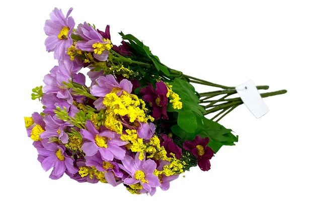 Букет цветя лилаво с жълто 32 см /2 броя в плик/