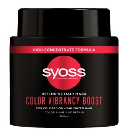Mаска за коса Syoss 500 ml Color Vibrancy Boost R /6 броя в кашон/