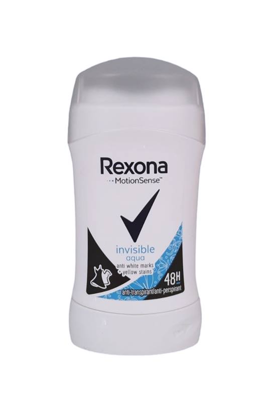 Дезодорант стик дамски Rexona invisible aqua 40 ml /6 броя в стек/