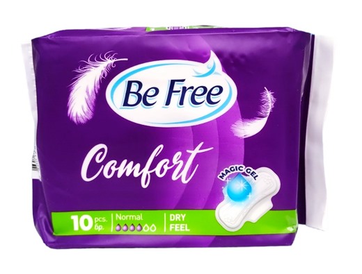 Дамски превръзки Be Free Comfort Normal 10 броя коприна лилави