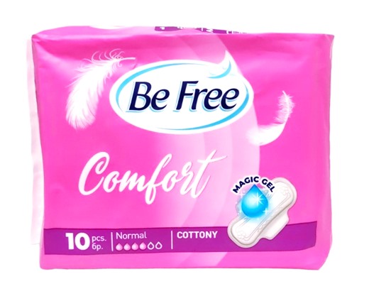 Дамски превръзки Be Free Comfort Normal 10 броя памук розови