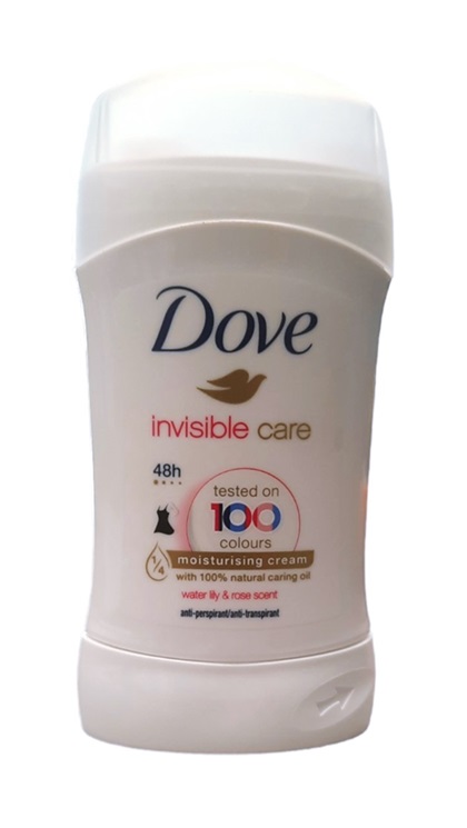 Дезодорант стик дамски DOVE 40 ml invisible care /6 броя в стек/