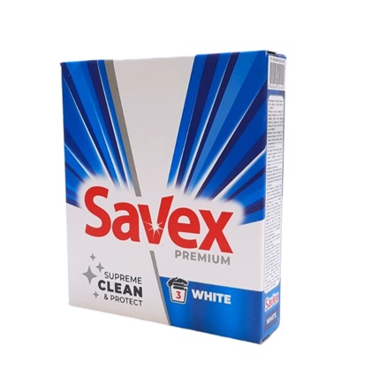 Прах за пране Savex 300г WHITE /22 броя в кашон/