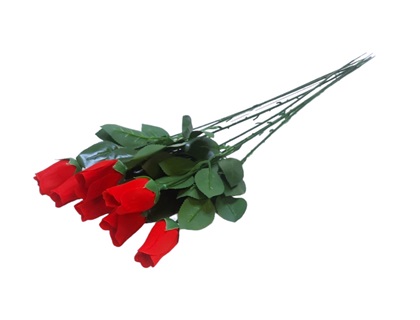 Роза единична прибрана 65 см /20 броя в снопче/