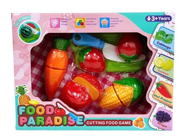 Плодове и зеленчуци за рязане c нож и дъска в кутия №CH411