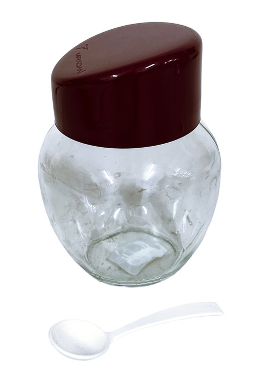 Захарница стъкло тумбеста с лъжичка Bager 370ml №М-204