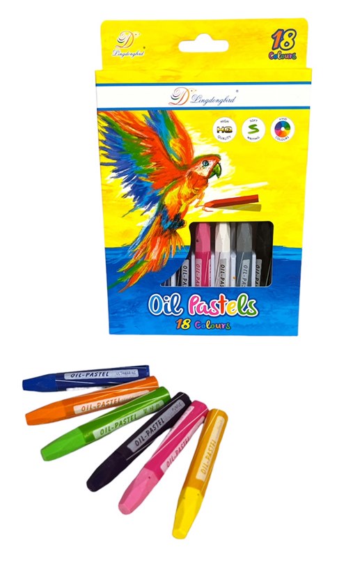 Пастели в кутия 18 цвята папагал №1002-18