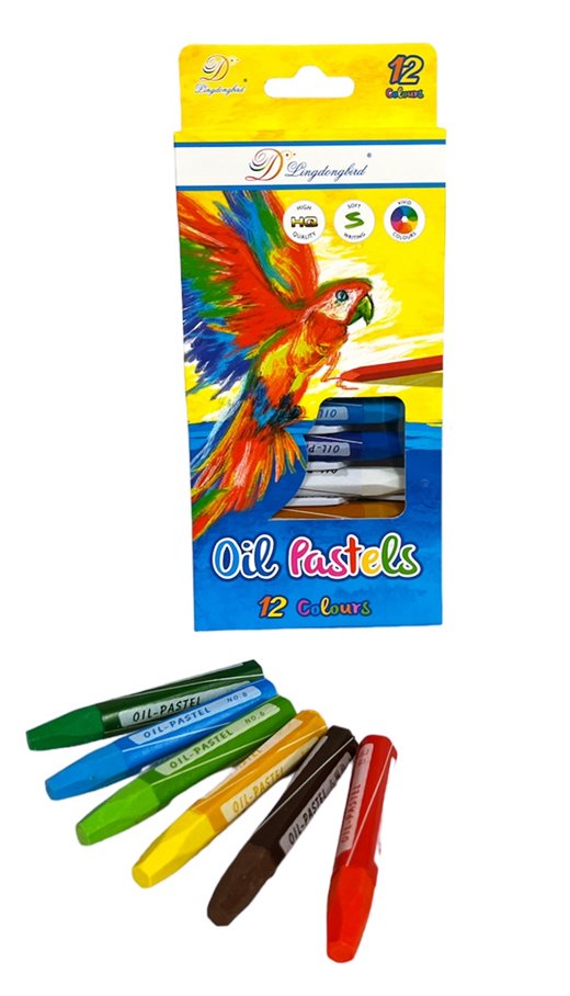 Пастели в кутия 12 цвята папагал №1002-12