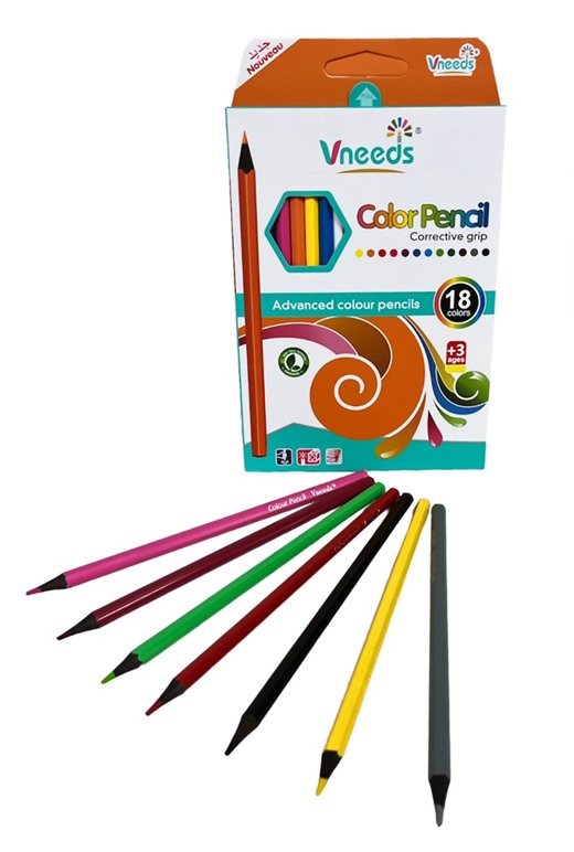 Моливи в кутия 18 цвята Vneeds №v0675 /12 комплекта в стек/