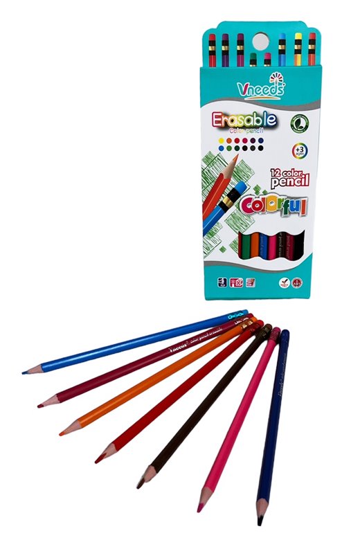 Моливи в кутия 12 цвята Vneeds №v0645 /12 комплекта в стек/
