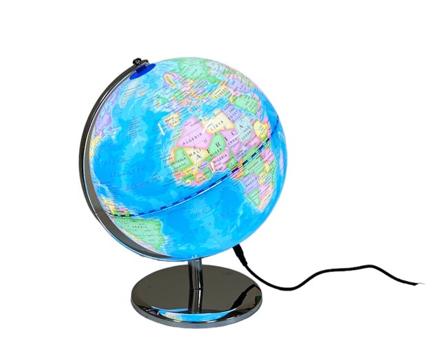 Глобус географски Ф20см светещ