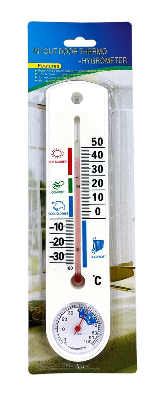 Термометър пвц  23см + хидрометър