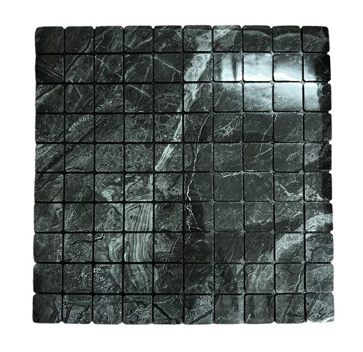 Стикер за стена 30х30см декор квадрати черен мрамор