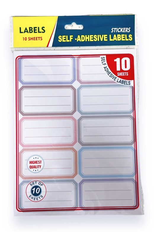 Етикети за тетрадка 100 етикета в плик /12 плика в стек/