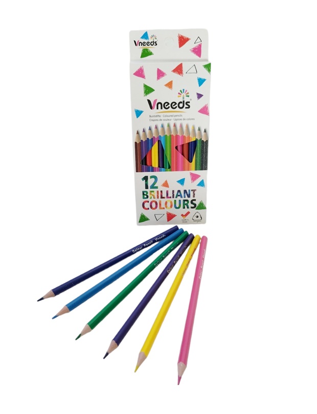 Моливи в кутия 12 цвята Vneeds №v0640 /12 комплекта в стек/