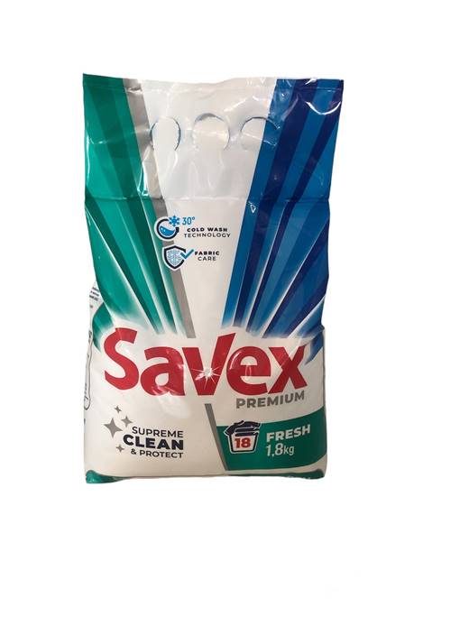 Прах за пране Savex 1.8кг FRESH  /8 броя в кашон/