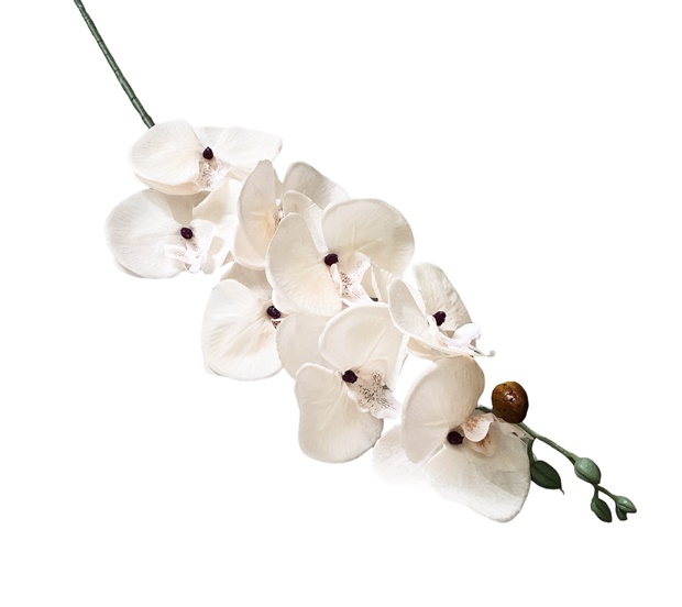Изкуствено цвете Орхидея 90см крем
