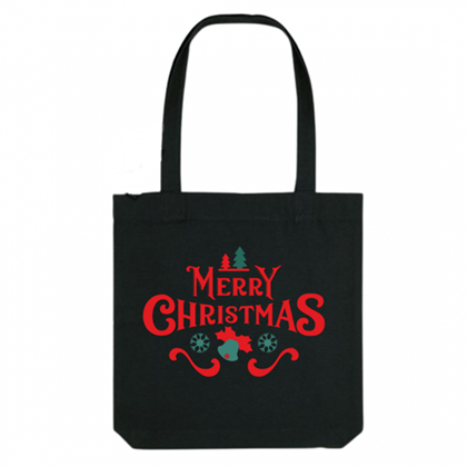 Чанта нетъкан текстил MERRY CHRISTMAS 28см х 21см/12 броя в стек/