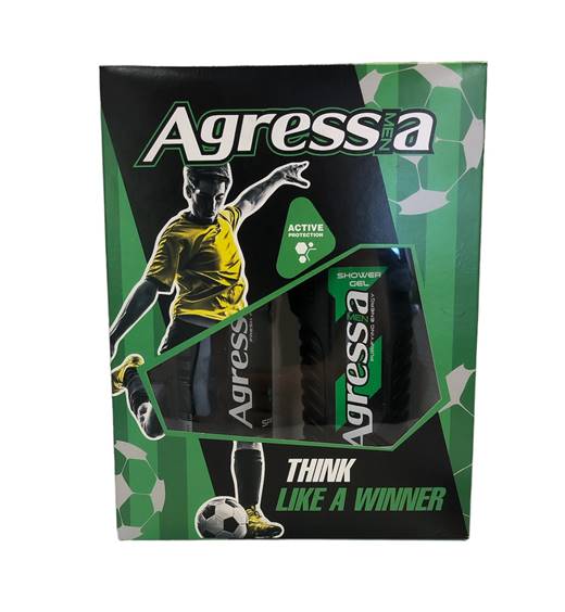 Комплект AgressIa ACTIVE зелен дезодорант 150мл с душ гел 250мл NPA041