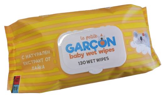 Мокри кърпи Garcon с капак 130бр. с екстракт от лайка /16 пакета в кашон/