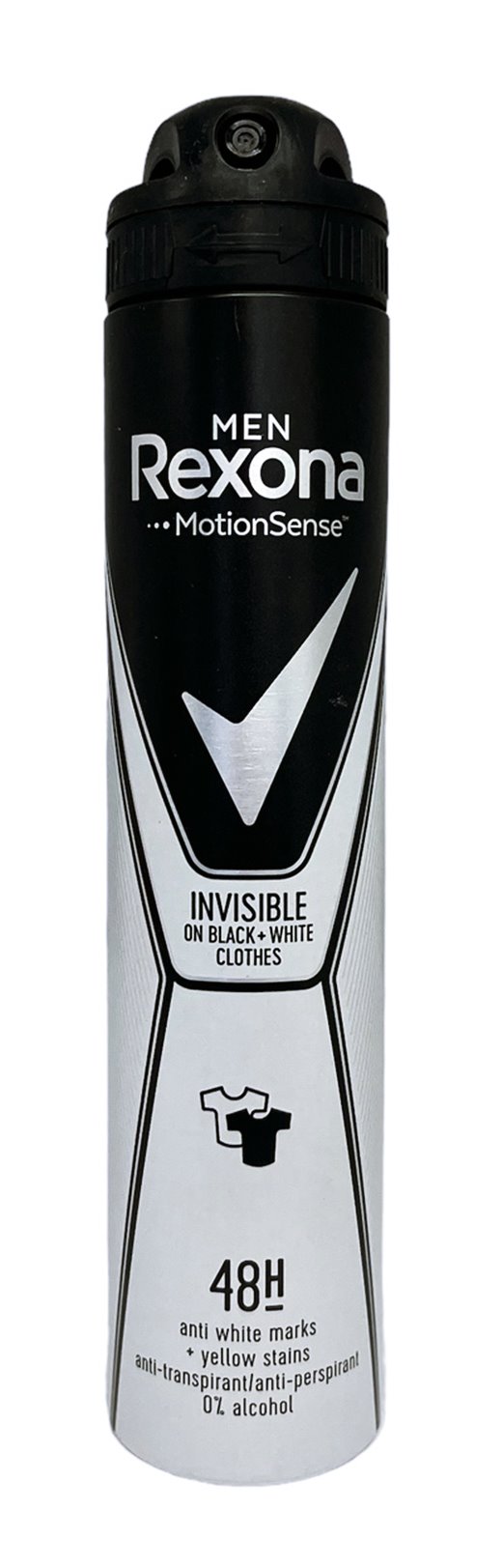Дезодорант мъжки Rexona invisible black and white 200 ml /6 броя в стек/