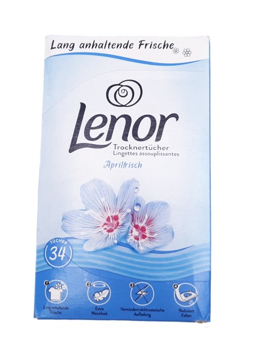 Ароматизиращи кърпи за сушилня 34 броя в кутия LENOR April Fresh