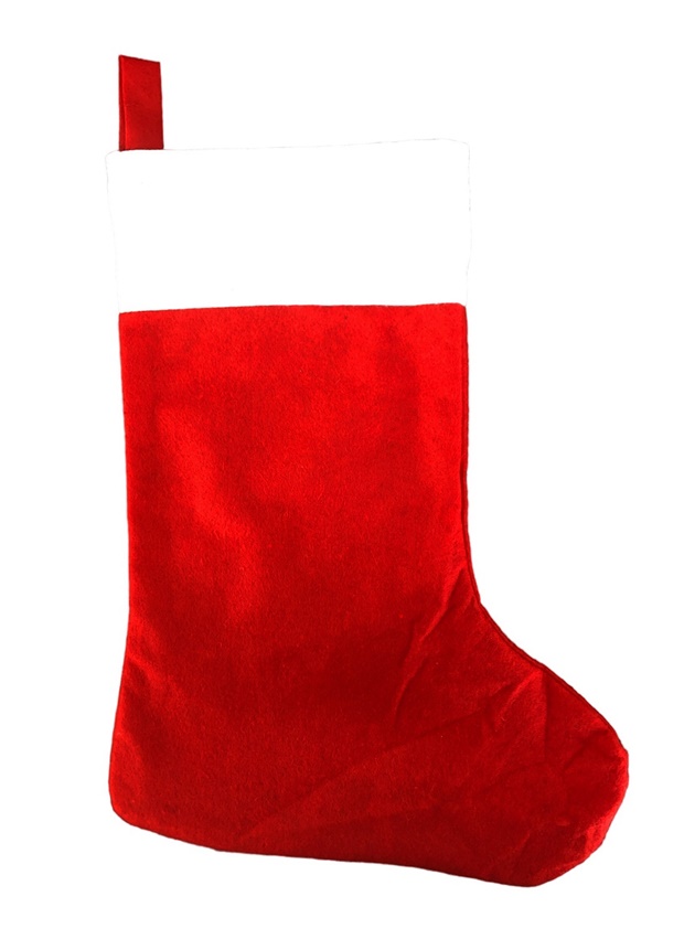 Коледен чорап за подаръци 16х36см /12 броя в стек/