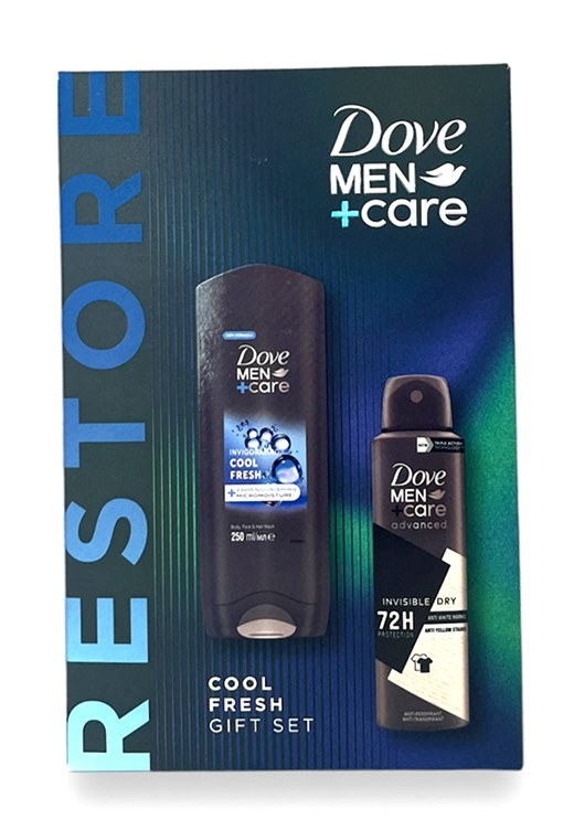 Комплект DOVE MEN cool fresh душ гел 250 мл с дезодорант 150 мл в кутия