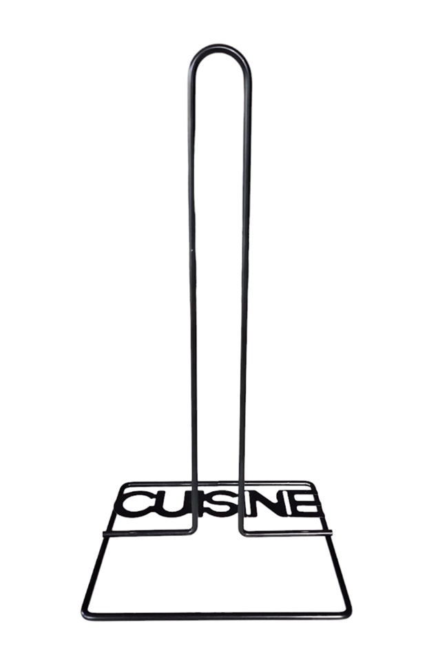 Поставка за кухненска ролка метал черна CUISINE 15см х13см Н29см