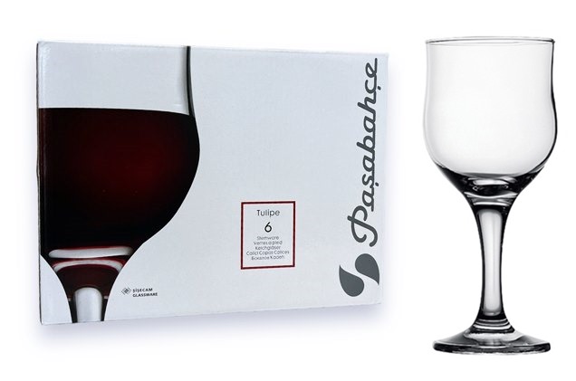 Чаша за червено вино 240 ml Tulipe Pasabahce 6 броя в комплект №44163 /4 комплекта в кашон/