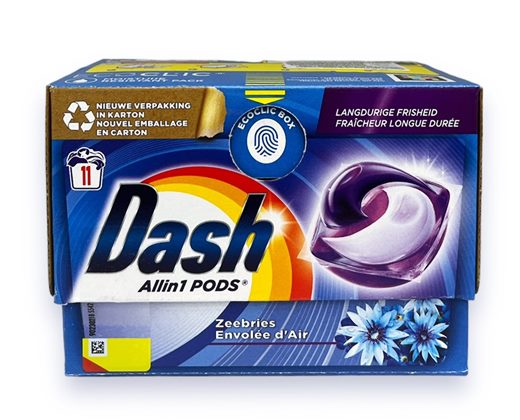 Капсули за пране Dash All in1 PODS 11 пранета Sea Breeze R /4 кутии в кашон/