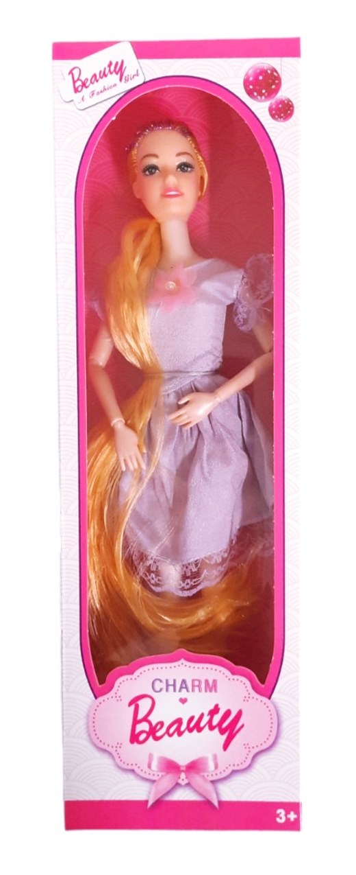 Кукла БАРБИ с дълга коса с брокат в кутия  29 см №Y007A15