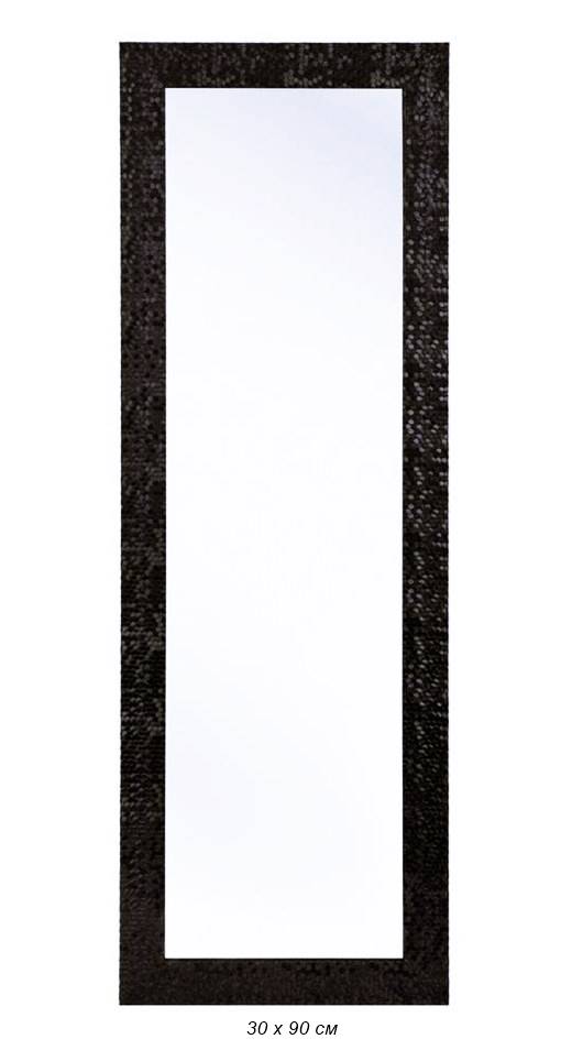 Огледало за стена дървена рамка 30х90см цвят ЧЕРЕН
