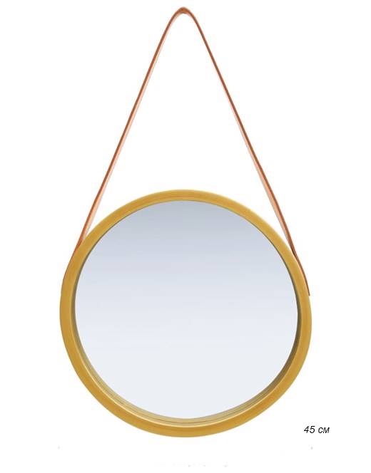 Огледало с колан за закачане 45см златно