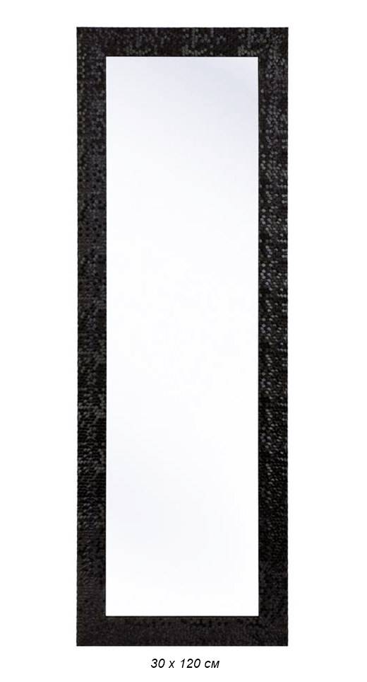 Огледало за стена дървена рамка 30х120см цвят ЧЕРЕН