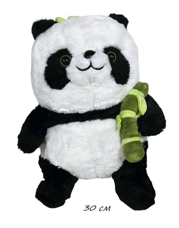 Плюшена играчка Панда с бамбук 30см