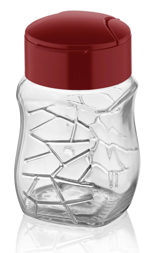 Солница стъкло с пвц капаче 100мл Lux №C-00280